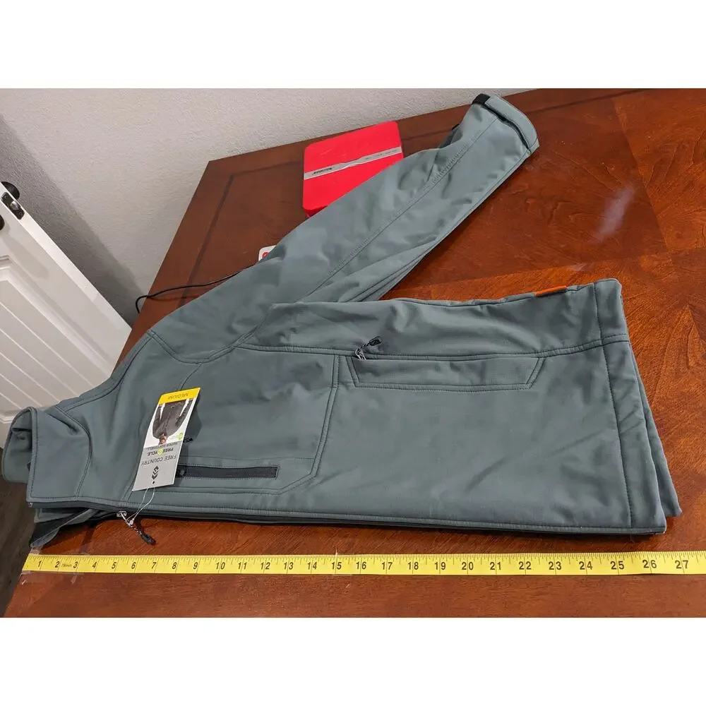Free Country Freecycle Full Zipper Jacket M 38 40 Gray‎ Pewter Super Softshell